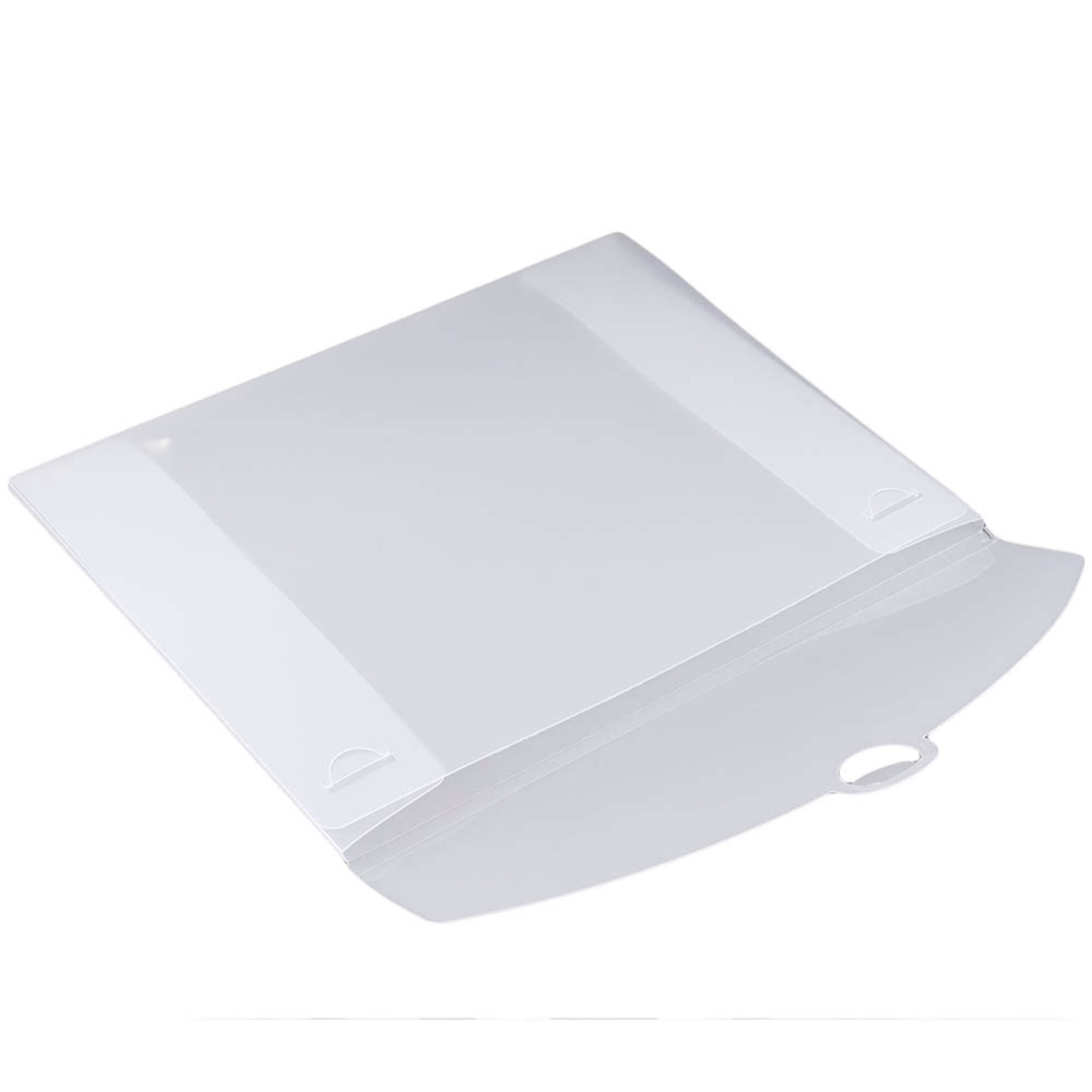 JAM Paper Clear Frosted 6.5" x 9.5" Plastic Portfolio